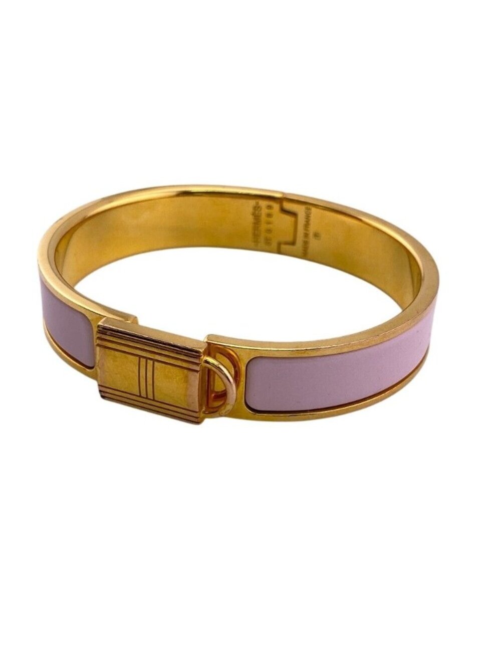 Hermes Clic Cadena Bangle Bracelet Pink Gold